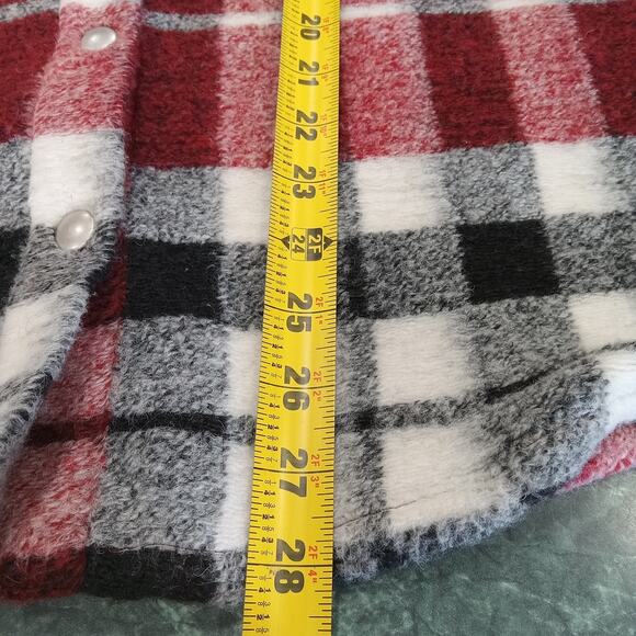Zara Shacket Jacket Mens Womens Oversized Small Plaid Wool Blend Overshirt Cozy - Picture 11 of 14